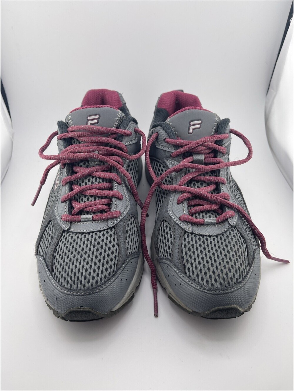 Fila Shoes Womens Size 8 Gray Pink Mesh Running Athletic Sneakers 5HR18055-258